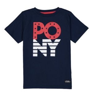 EUC Pony shirt blue 14/16